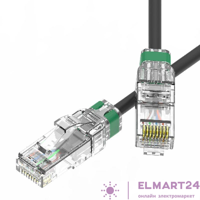 Патч-корд неэкранированный SLIM CAT6A U/UTP 4х2 28 AWG LSZH 1.5м черн. DKC RN6AUU4515BK-28