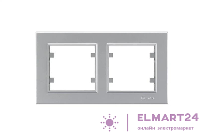 Рамка 2-м Karea горизонт. серебр. Makel 56065702