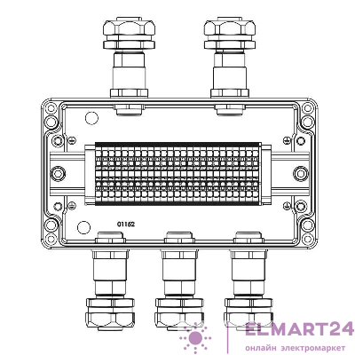 Коробка взрывозащищенная клеммная из алюминия TBE-A-14-(25xHMM.2)-2xKAEPM2MHK-20(A)-3xKAEPM2MHK-20(C)1Ex e IIC Т5 Gb / Ex tb IIICT95град.C Db IP66 DKC 1201.141.22.11D