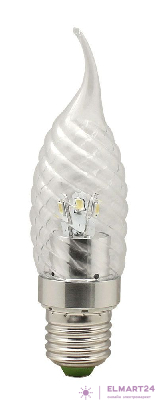 Лампа светодиодная, 6LED(3.5W) 230V E27 6400K хром, LB-78 25363