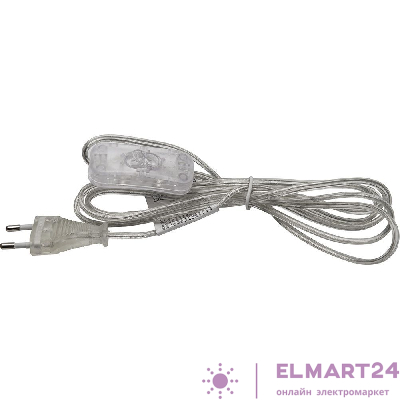 Сетевой шнур (с выключателем) прозрачный, 2м, DM107 41152