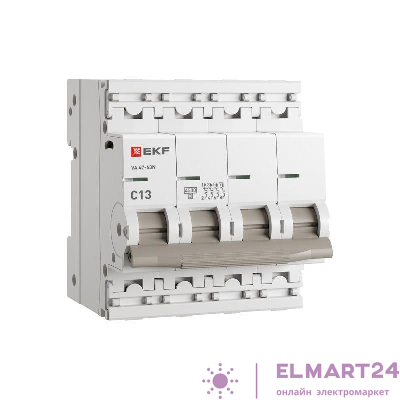 Выключатель автоматический 4п C 13А 4.5кА ВА 47-63N PROxima EKF M634413C