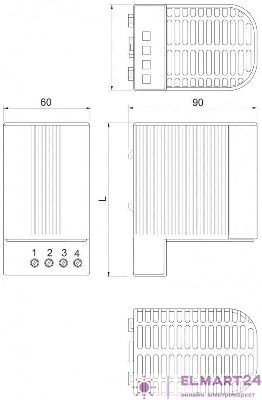 Нагреватель 150Вт 12- 24В SchE NSYCR150WU1C