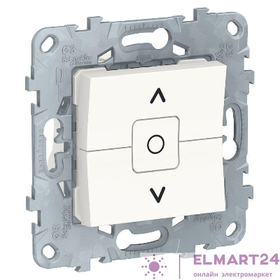 Механизм выключателя жалюзи 2-кл. 2мод. СП Unica New 6А IP21 (сх. 4) бел. SchE NU520818