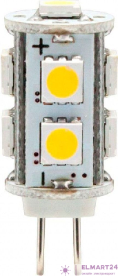 Лампа светодиодная, 9LED(2W) 12V G4 4000K, LB-402 25209