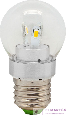 Лампа светодиодная, 6LED(3.5W) 230V E27 6400K, LB-40 25265