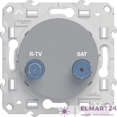 Механизм розетки СП R-TV-SAT Odace алюм. SchE S53R454