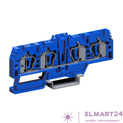Зажим проходной HMM.2/2+2(Ex)i 2.5кв.мм син. 2 ввод/2вывода DKC ZHI520