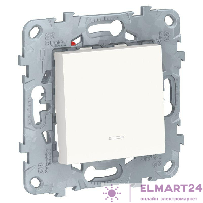 Переключатель перекрестный 1-кл. 2мод. СП Unica New IP21 (сх. 7а) с подсветкой бел. SchE NU520518N