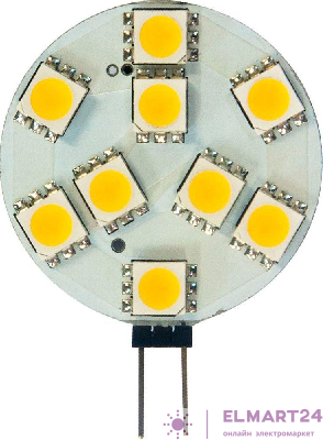 Лампа светодиодная, 12LED(3W) 12V G4  2700K, LB-16 25094