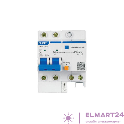 Выключатель автоматический дифференциального тока 2п C 25А 30мА тип AC 6кА NXBLE-63 (R) CHINT 819979