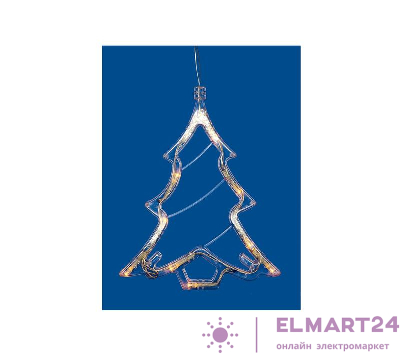 Фигура ULD-H1620-010/STA/3AAA WARM WHITE IP20 XMAS TREE Елочк 3AAA (не в/к) 18х19см подвес 10 LED провод прозр. Uniel UL-00007254