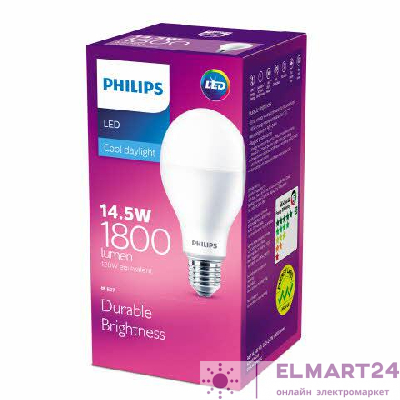 Лампа светодиодная LEDBulb 14.5W E27 6500К 230В A67 Philips 929002003949