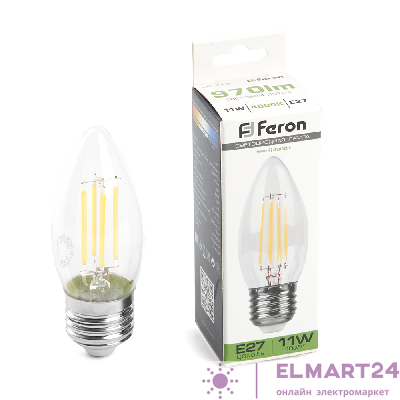 Лампа светодиодная Feron LB-713 Свеча E27 11W 4000K 38273