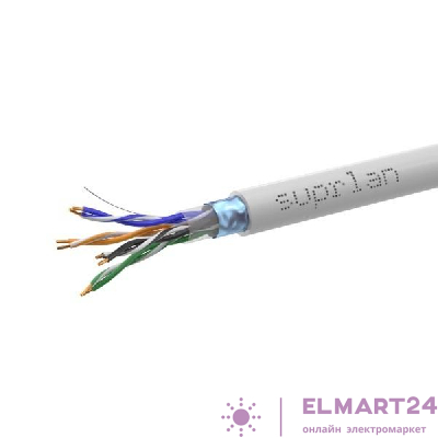 Кабель витая пара F/UTP кат.5E 4х2х24AWG solid Cu PVC Standard сер. (м) SUPRLAN 01-1031-1