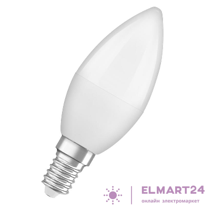 Лампа светодиодная LED Antibacterial 7.5Вт B свеча матовая 4000К нейтр. бел. E14 806лм 220-240В угол пучка 220град. бактерицидн. покрыт. (замена 75Вт) OSRAM 4058075561557