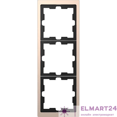 Рамка 3-м Merten D-Life SD шампань SchE MTN4030-6551