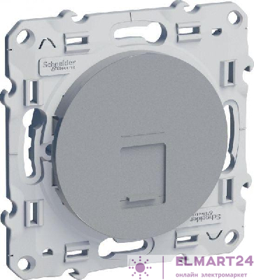 Механизм розетки комп. 1-м Odace RJ45 алюм. SchE S53R471