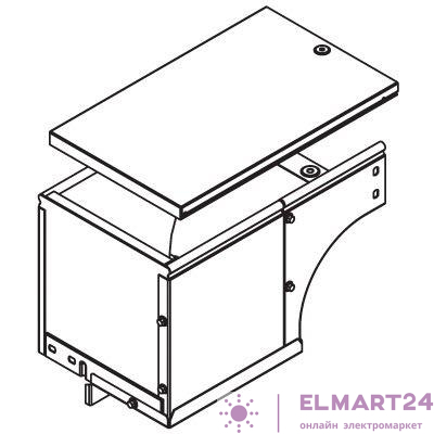 Угол для лотка вертикальный внешний правый 90град. 500х50 CDSD 90 в компл. с крепежн. элемент. DKC 37507K