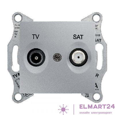 Розетка TV-SAT СП Sedna оконечная алюм. SchE SDN3401660