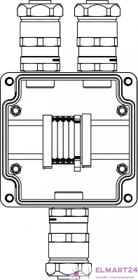 Коробка клеммная Ex из GRP; 1Ex e IIC T5 Gb IP66; клеммы 4кв.мм - 5шт.; А/C: ввод D10.5-18мм под небронированный кабель в металлорукаве Dt20мм. Ni - 3шт. DKC 1231.031.20.001