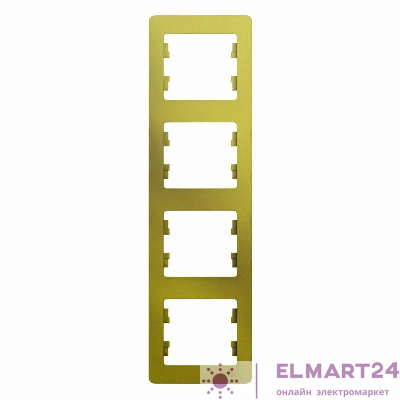 Рамка 4-м Glossa вертикал. фисташк. SE GSL001008