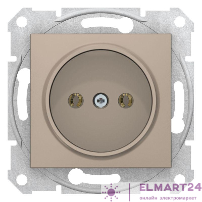 Механизм розетки 1-м СП Sedna 16А IP20 250В без заземл. без защ. шторок титан SchE SDN2900168