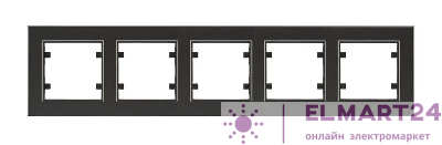 Рамка 5-м Karea горизонт. дым. металлик Makel 56050705