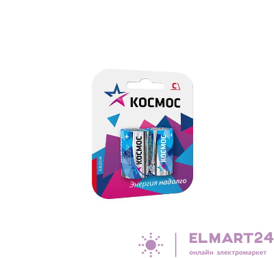 Элемент питания алкалиновый C/LR14 Максимум BP2 (блист.2шт) КОСМОС KOCLR14MAX2BL