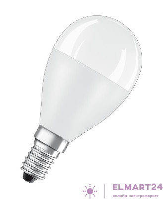 Лампа светодиодная LED Value LVCLP75 10SW/830 10Вт шар матовая E14 230В 10х1 RU OSRAM 4058075579712