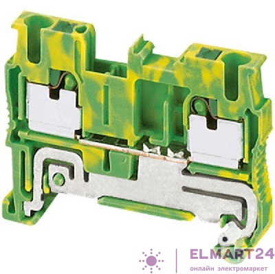 Клеммник Pit с заземл. 2 точки подкл. 2.5мм желт./зел. SchE NSYTRP22PE