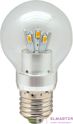 Лампа светодиодная, 10LED(5W) 230V E27 4000K матовая, LB-42 25330