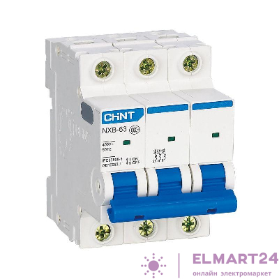 Выключатель автоматический модульный 3п C 3А 4.5кА NXB-63S (R) CHINT 296823