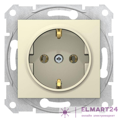 Механизм розетки 1-м СП Sedna 16А IP20 с заземл. быстрозажим. контакты без защ. шторок беж. SchE SDN3001847