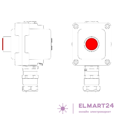 Пост управления взрывонепроницаемый из алюминия LCSD-01-B-MC-L1R(220)x1-PCMB-KAEPM3MHK-26 DKC LCSD21000052