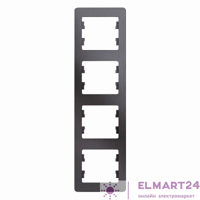 Рамка 4-м Glossa вертикал. графит SE GSL001308
