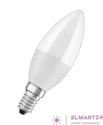 Лампа светодиодная LED Value LVCLB60 7SW/840 7Вт свеча матовая E14 230В 10х1 RU OSRAM 4058075578944