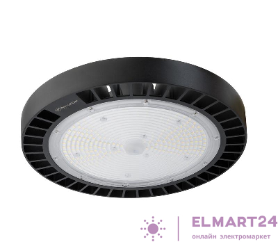 Светильник ДСП IB 10 S 100-150-200W W 850 BK LED Highbay D353xH117мм 100-200Вт 5000К IP65 подвес черн. Русский Свет 16091023043