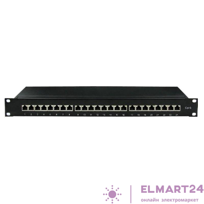 Патч-панель 19дюйм 1U CAT6 24 порта RJ45 экранир. DKC RN6PPF241