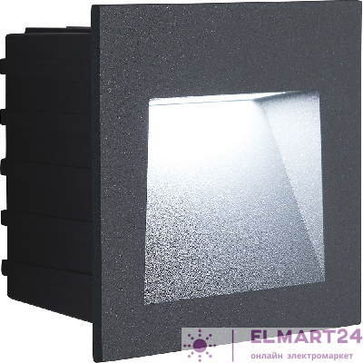 Светодиодный светильник Feron LN013 встраиваемый 3W 4000K, IP65, серый 41175