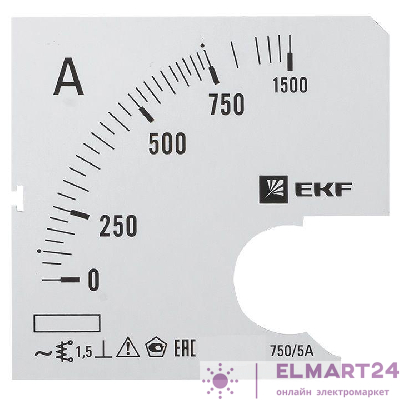 Шкала сменная для A961 750/5А-1.5 PROxima EKF s-a961-750