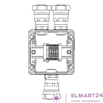 Корпус взрывозащищенный 120х120х90мм 1Ex e IIC Т5 Gb / Ex tb IIIB T95град.C Db IP66 алюм. DKC 1201.121.20.016