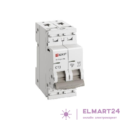 Выключатель автоматический 2п C 13А 6кА ВА 47-63N MA без теплового расцеп. PROxima EKF M63MA6213C
