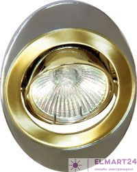 Светильник потолочный, MR16 G5.3 золото-хром, 108Т-MR16 17698