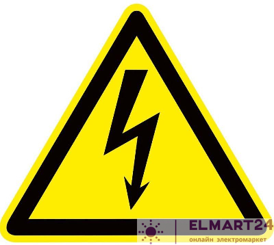 Знак пластик "Опасность поражения электрическим током" (Молния) W08 100х100мм PROxima EKF pn-1-01