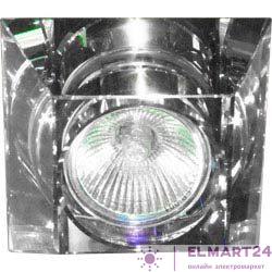Светильник потолочный, MR16 G5.3 с прозрачным стеклом, хром, C2019SQ 19891