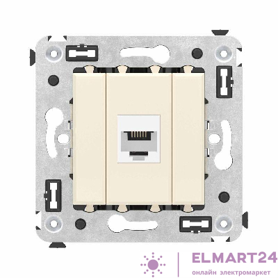 Розетка телефонная 1-м СП Avanti "Ванильная дымка" RJ12 без шторок механизм DKC 4405613