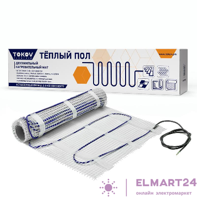 Комплект "Теплый пол" (мат) 150Вт/кв.м 0.75кв.м TOKOV ELECTRIC TKE-MAT150-112-0.75