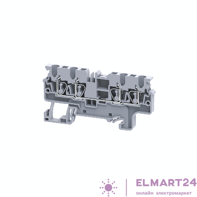 Клемма с четырьмя контактами пружинная OptiClip СX-2.5-QUATTRO-(0.2-4)-I сер. КЭАЗ 289753