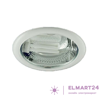 Светильник Downlight 226 03 01 круглый встраиваемый для компакт. люм. лампы 2х26Вт E27 со стеклом бел. ИТАЛМАК IT8144